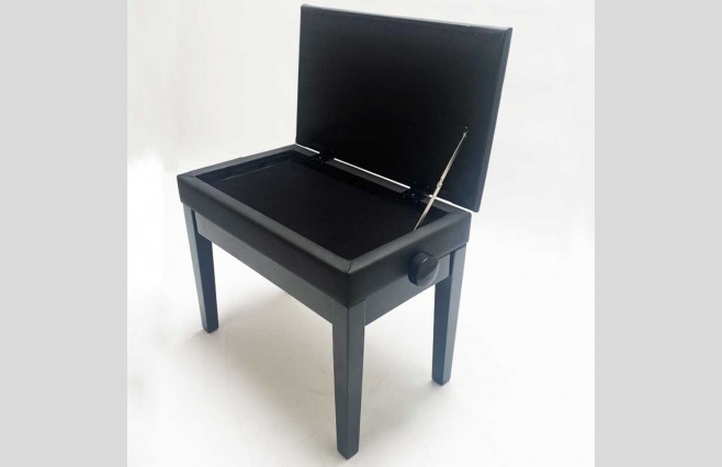 Steinhoven DX16PE "Staccato" Polished Ebony Adjustable Height Piano Stool With Storage - Image 5